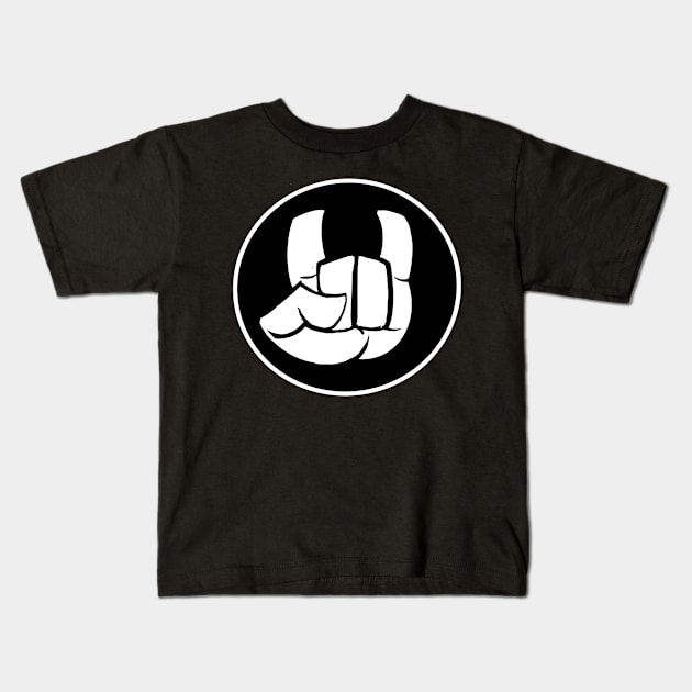 METAL HORNS UP Kids T-Shirt by Biomek